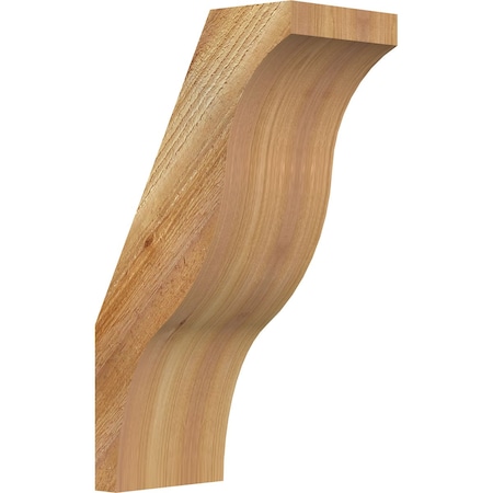 Ekena Millwork 6"W x 10"D x 18"H Funston Rough Sawn Knee Brace, Western Red Cedar BRC06X10X18FST00RWR